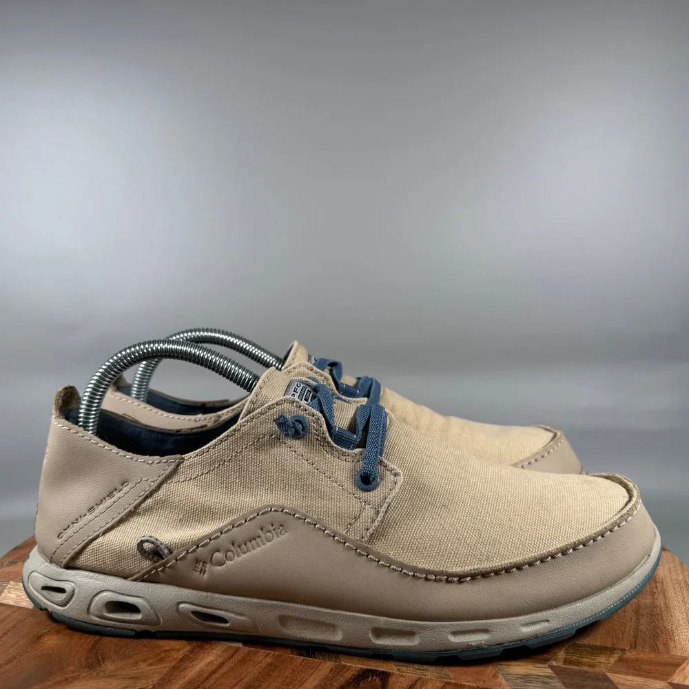Columbia Mens PFG Bahama Vent Loco II Fishing Boat Shoes Khaki BM2658-271 Size 9